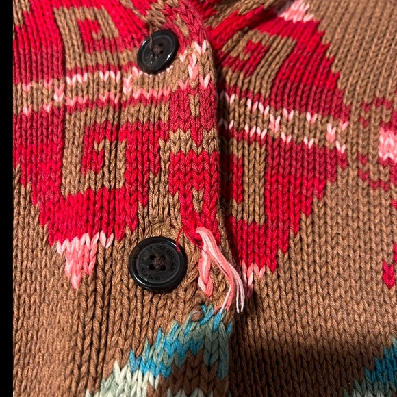 Vintage Ralph Lauren American Living Cardigan Sweater Southwestern Aztec Size L - Picture 6 of 9